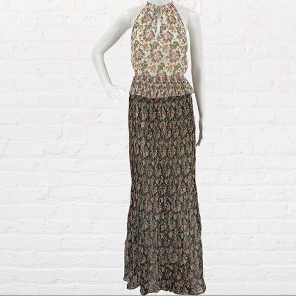 FOXIEDOX  Antonia Halter Chiffon Maxi Dress. - Picture 1 of 6
